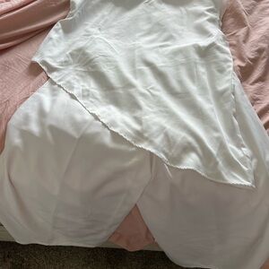 2Piece white dress outfit